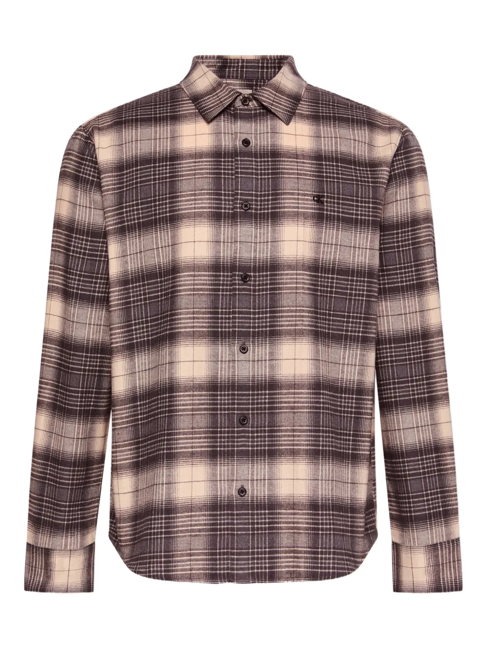 Calvin Klein checked-pattern long-sleeved shirt | Grey | Image 1