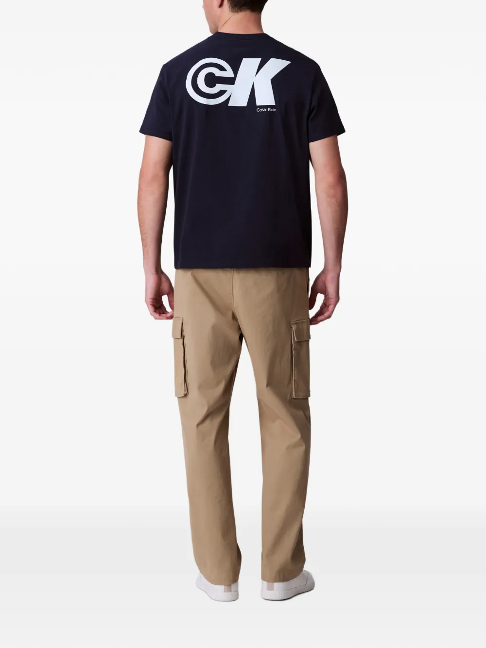 Calvin Klein Logo-print T-shirt In Blue