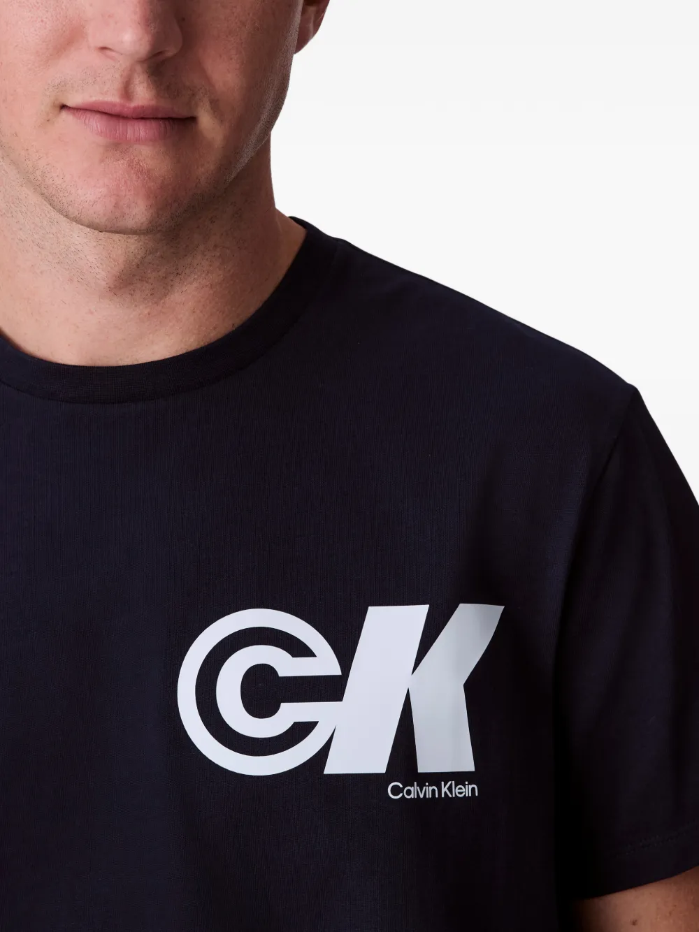 Calvin Klein Logo-print T-shirt In Blue