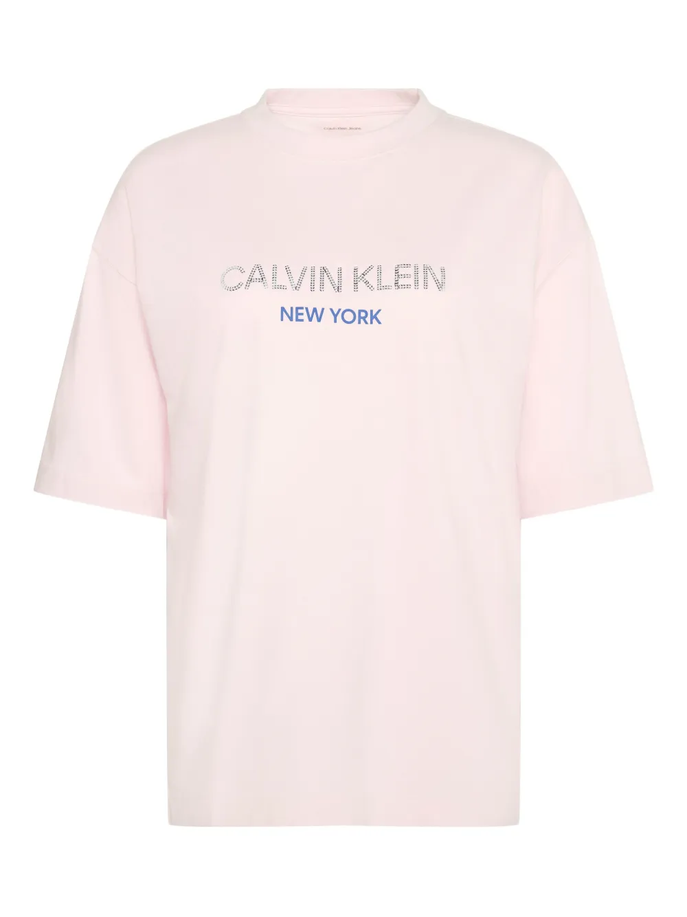 Calvin Klein Sequin-embellishment T-shirt In Pink