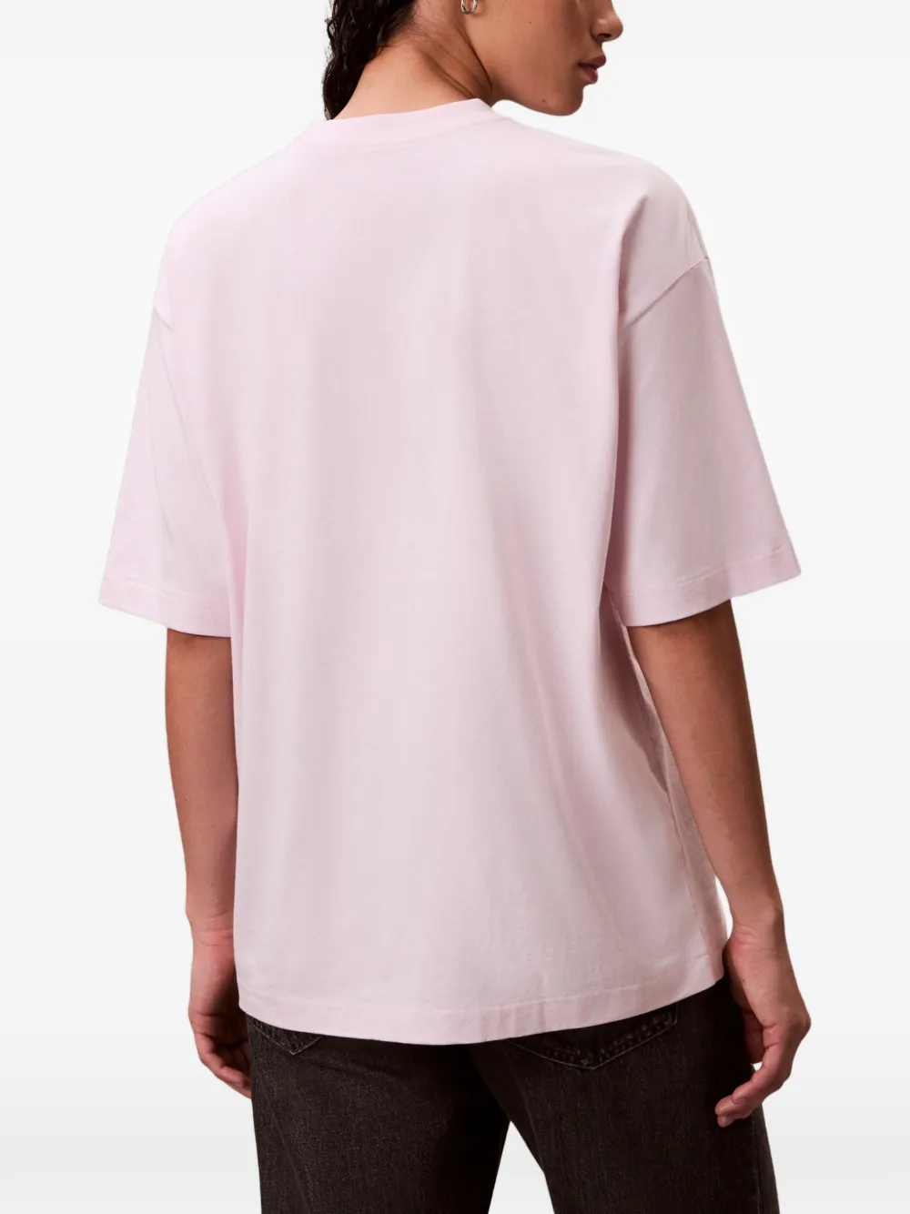 Calvin Klein Sequin-embellishment T-shirt In Pink