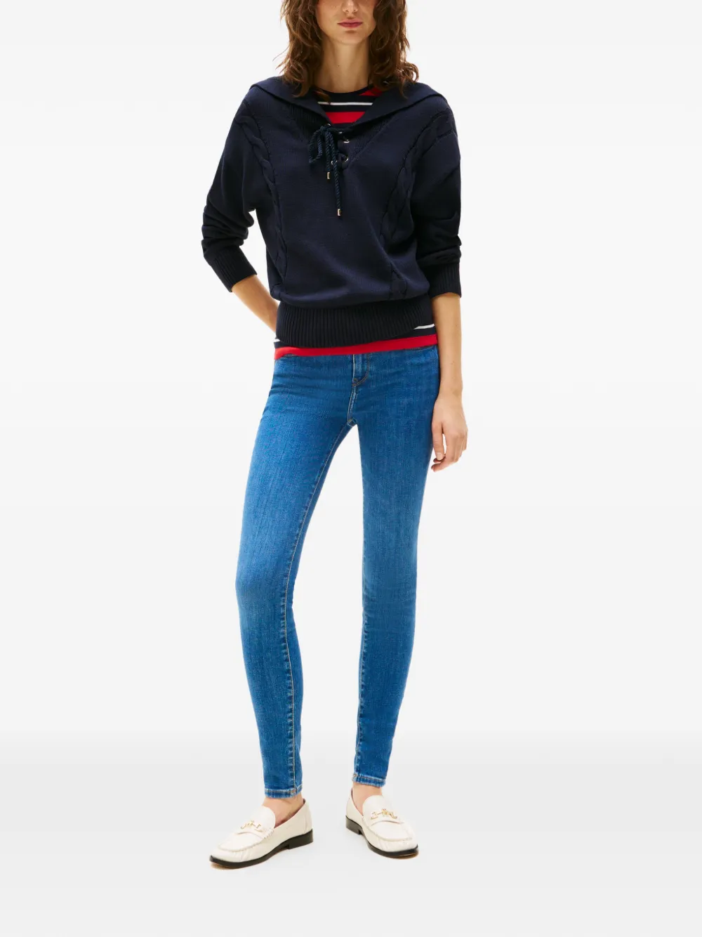 Tommy Hilfiger five-pockets skinny jeans - Blauw