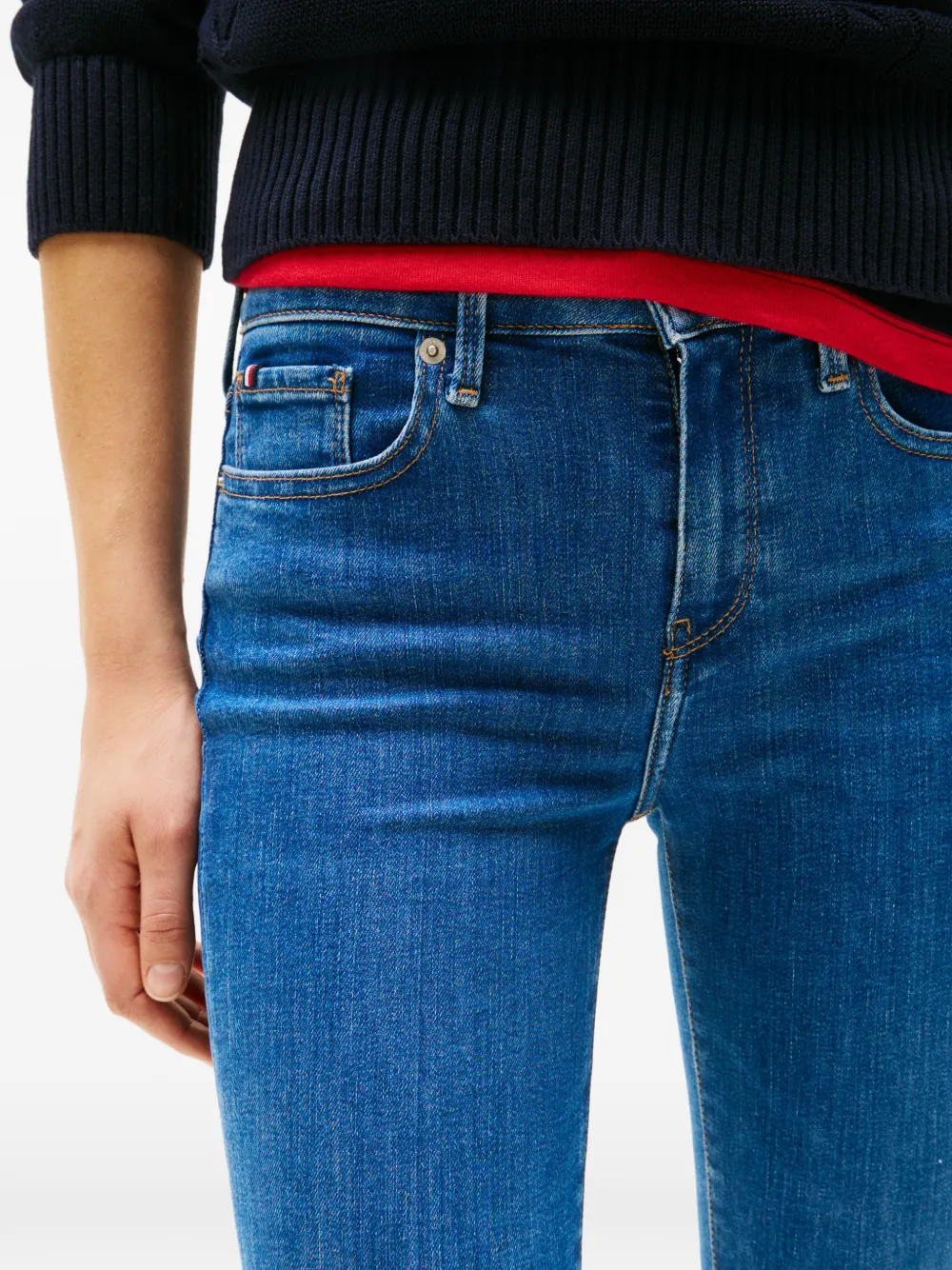 Tommy Hilfiger Skinny jeans met vijf zakken Blauw