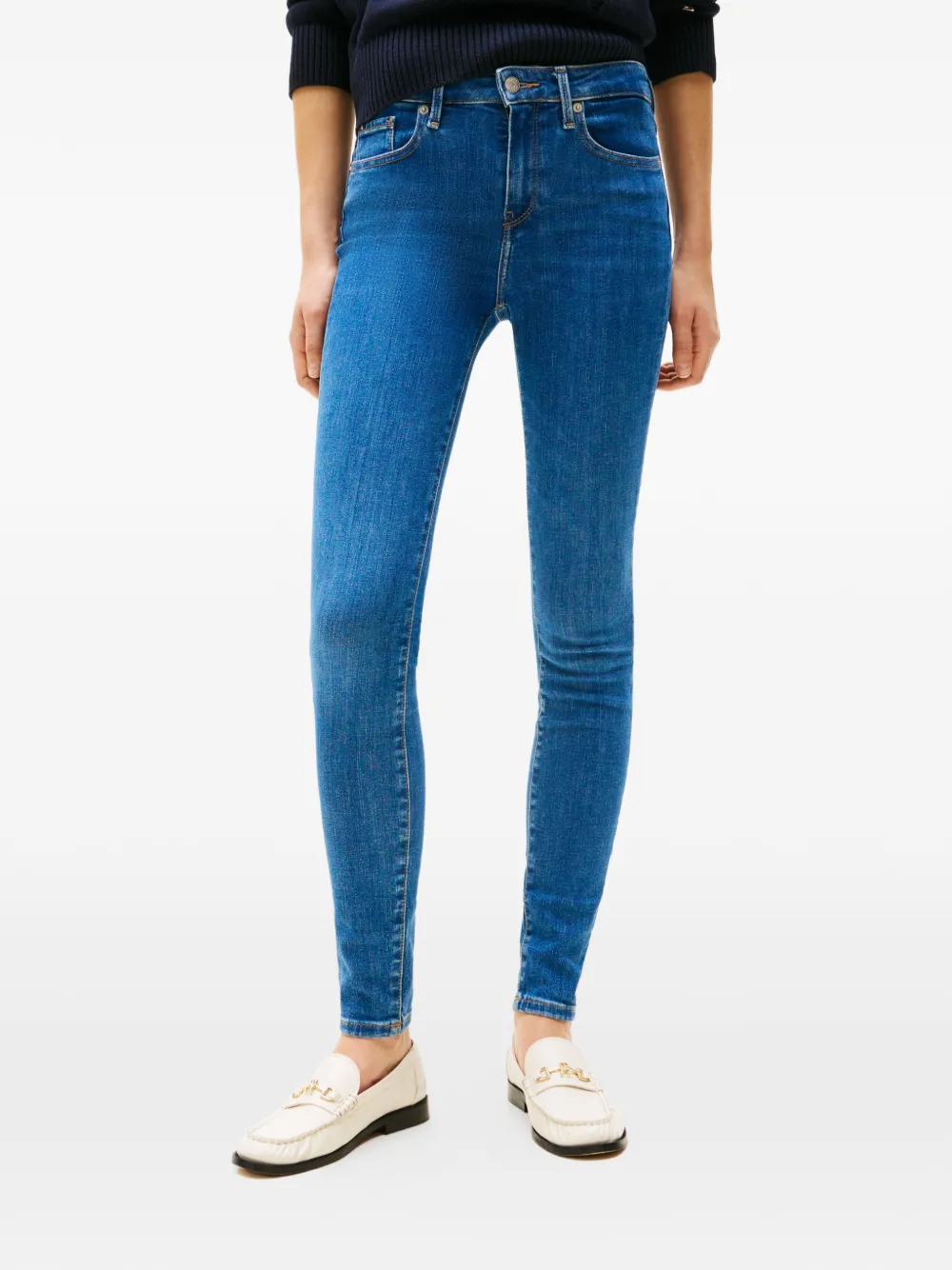 Tommy Hilfiger Skinny jeans met vijf zakken Blauw