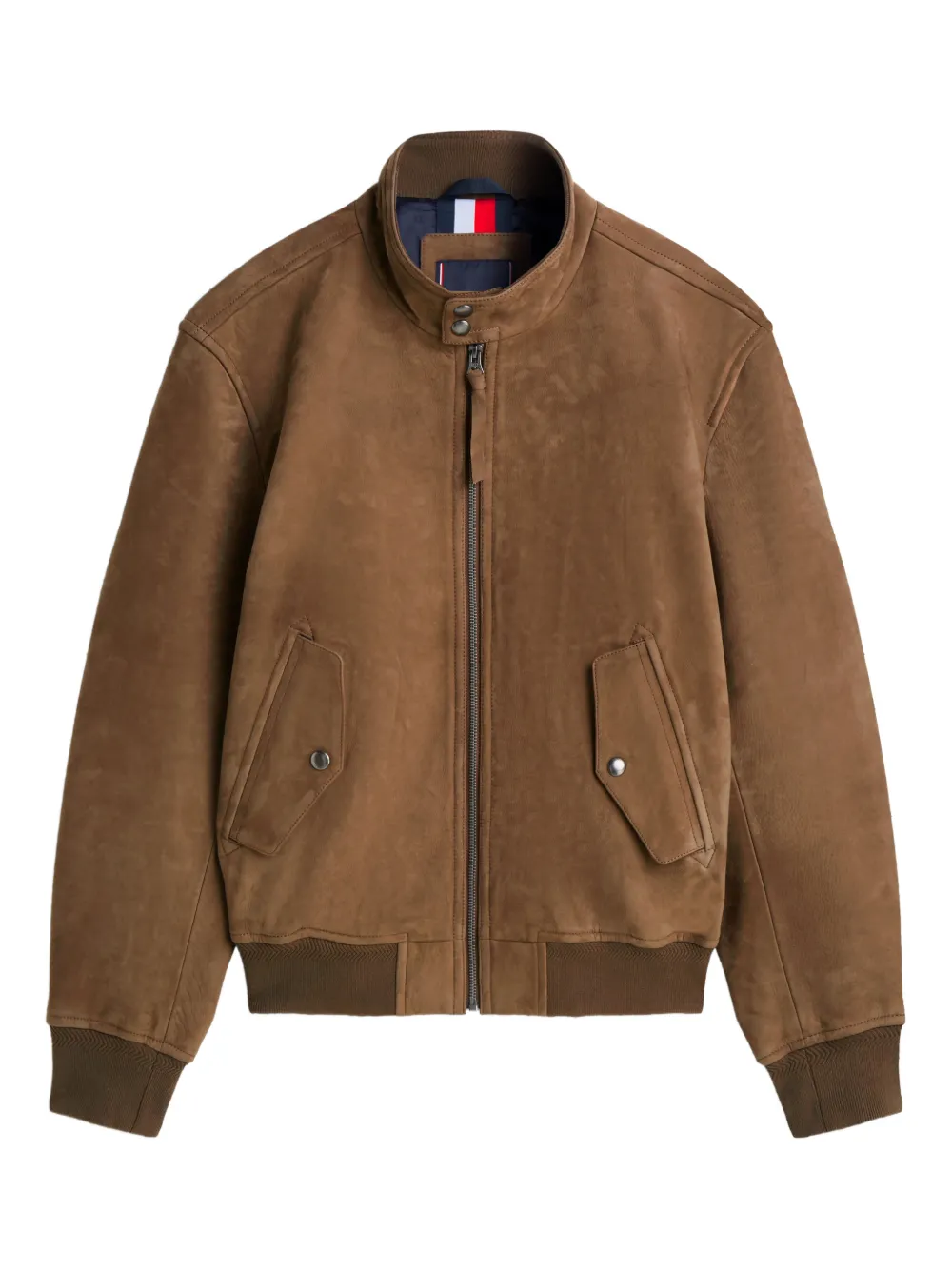 Tommy Hilfiger zipped leather jacket - Marrone