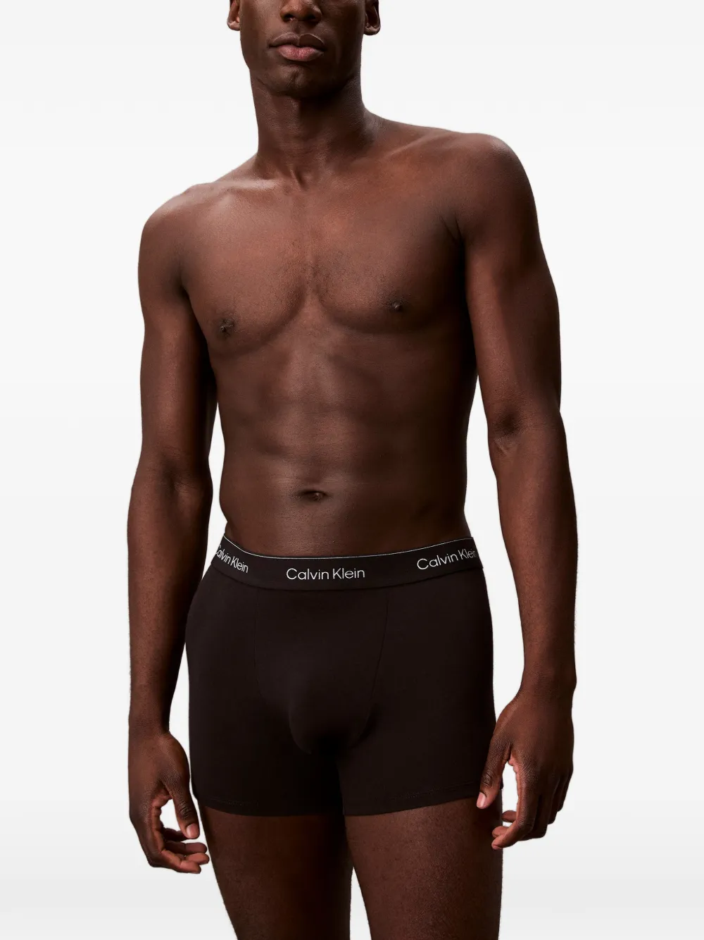 Calvin Klein Set di 3 boxer con banda logata - Nero