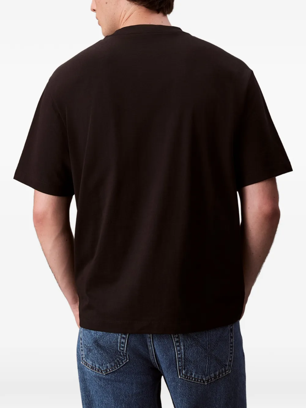 Calvin Klein Logo-print T-shirt In Black