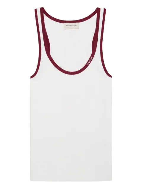 Calvin Klein ribbed contrast-trim tank top