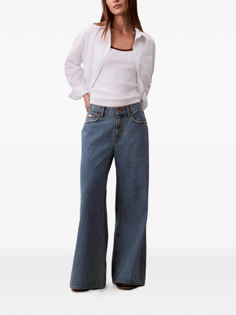 Calvin Klein ribbed contrast-trim tank top | Vests & Tank Tops | Image 2