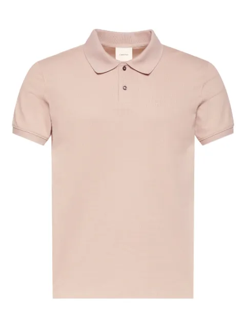 Calvin Klein buttoned embroidered-logo polo shirt