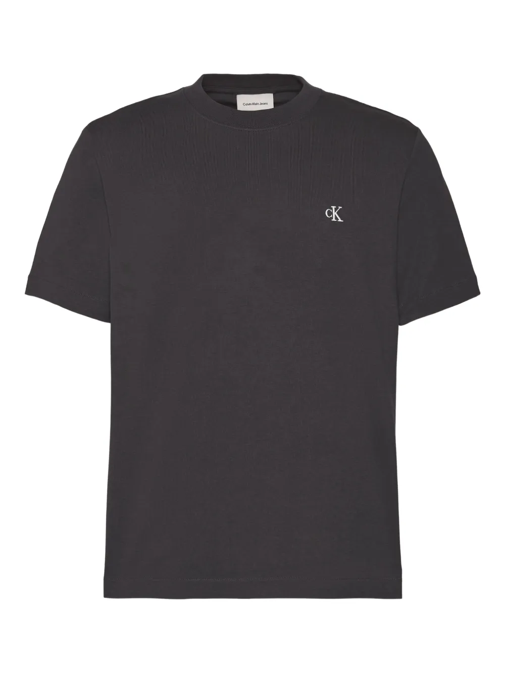 Calvin Klein logo-embroidered T-shirt | Grey | Image 1