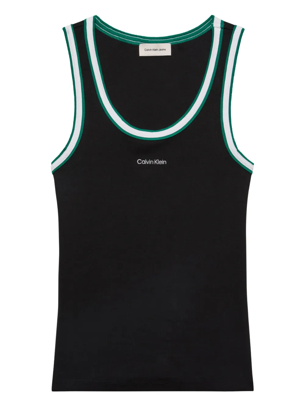 Calvin Klein logo-embroidered vest | Black | Image 1