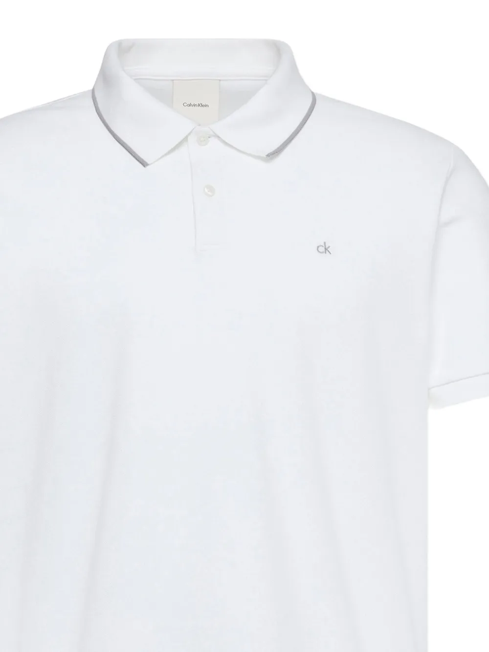 Calvin Klein Poloshirt met logodetail - Wit