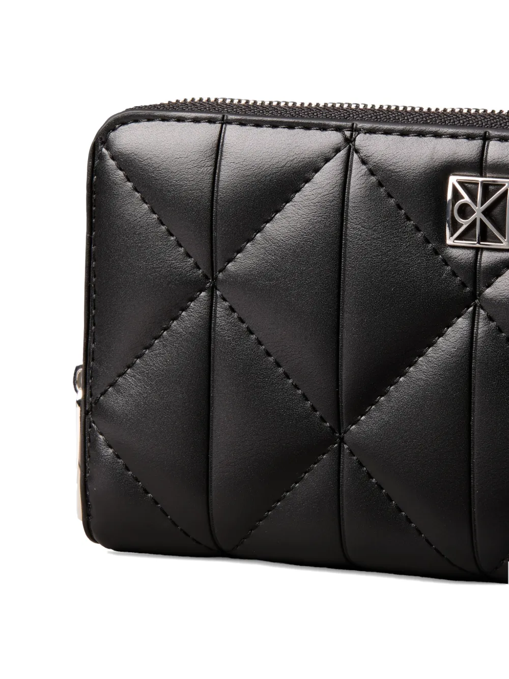 Calvin Klein Quilted Logo Wallet In Black