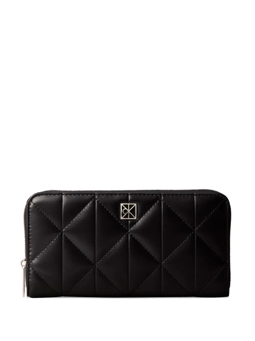 Calvin Klein quilted logo wallet | Black | Image 1