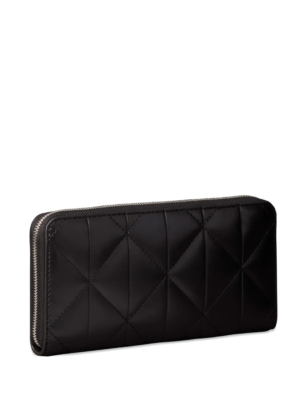 Calvin Klein quilted logo wallet - Zwart
