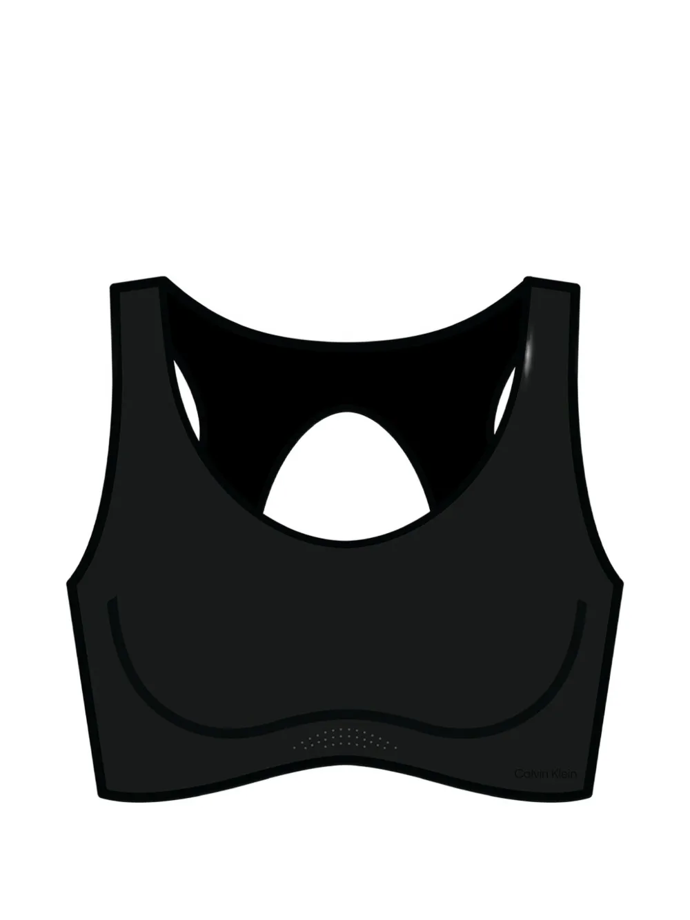 Calvin Klein invisible high impact performance sports bra - Nero