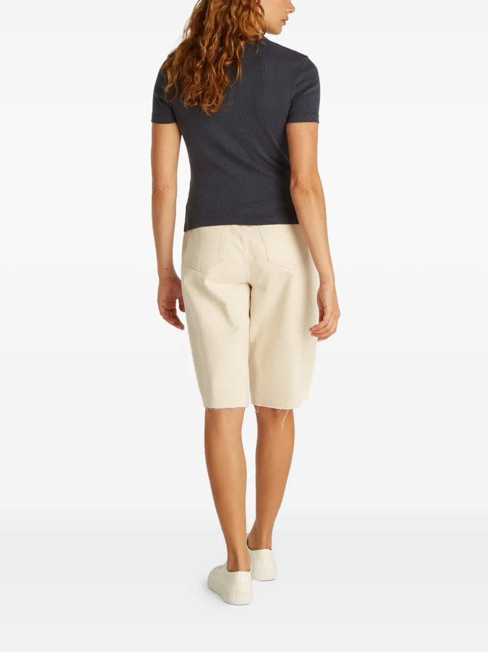 Calvin Klein ribbed logo-patch T-shirt | T-Shirts & Jersey Shirts | Image 2