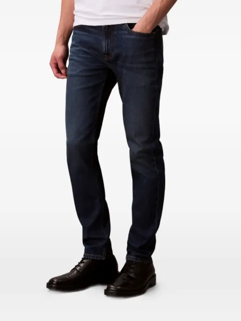 Calvin Klein five-pockets logo-patch jeans