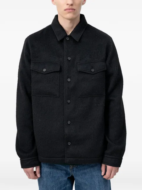 HUGO chamarra con bolsillos y solapa