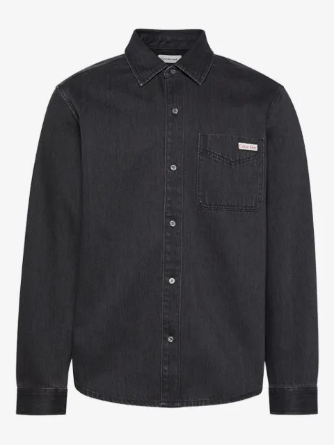 Calvin Klein pocket long-sleeve denim shirt