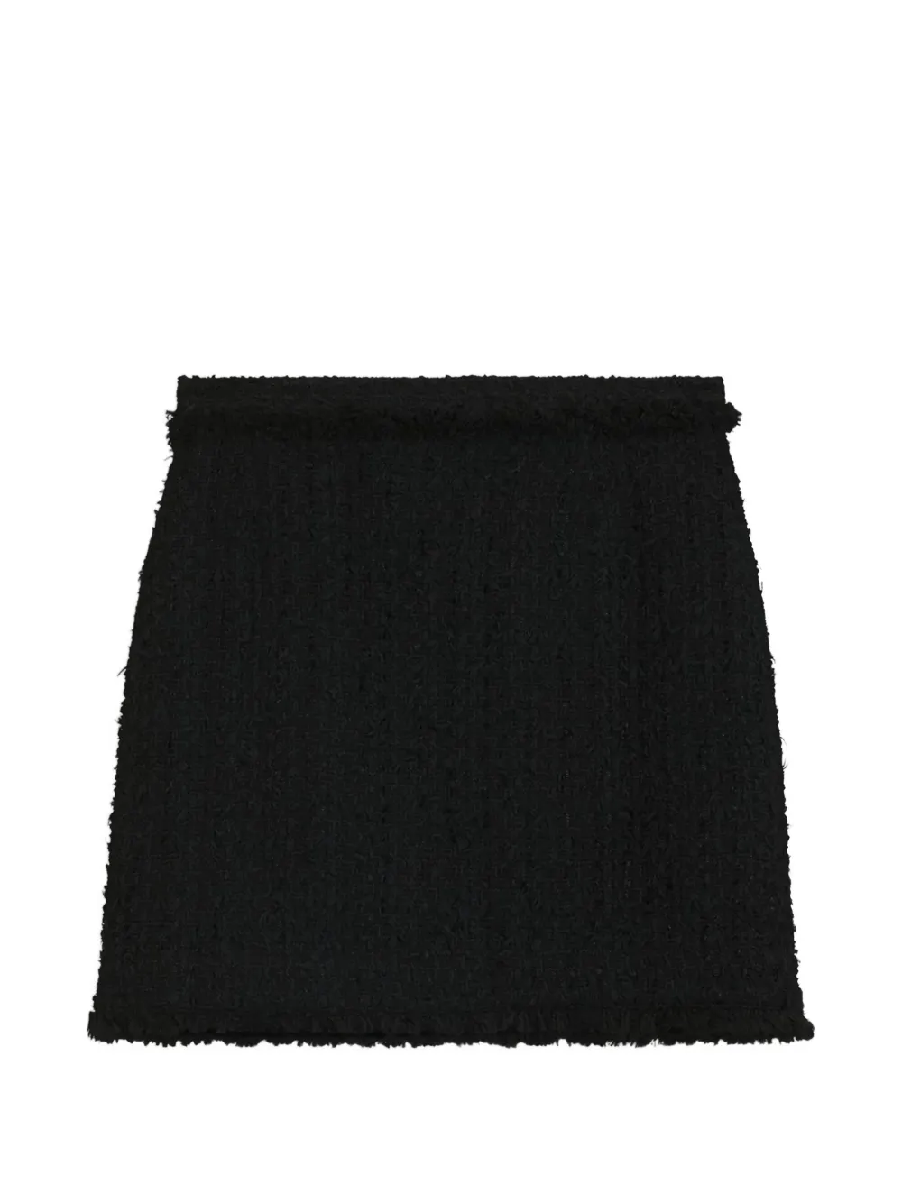 BOSS fringed tweed skirt - Nero