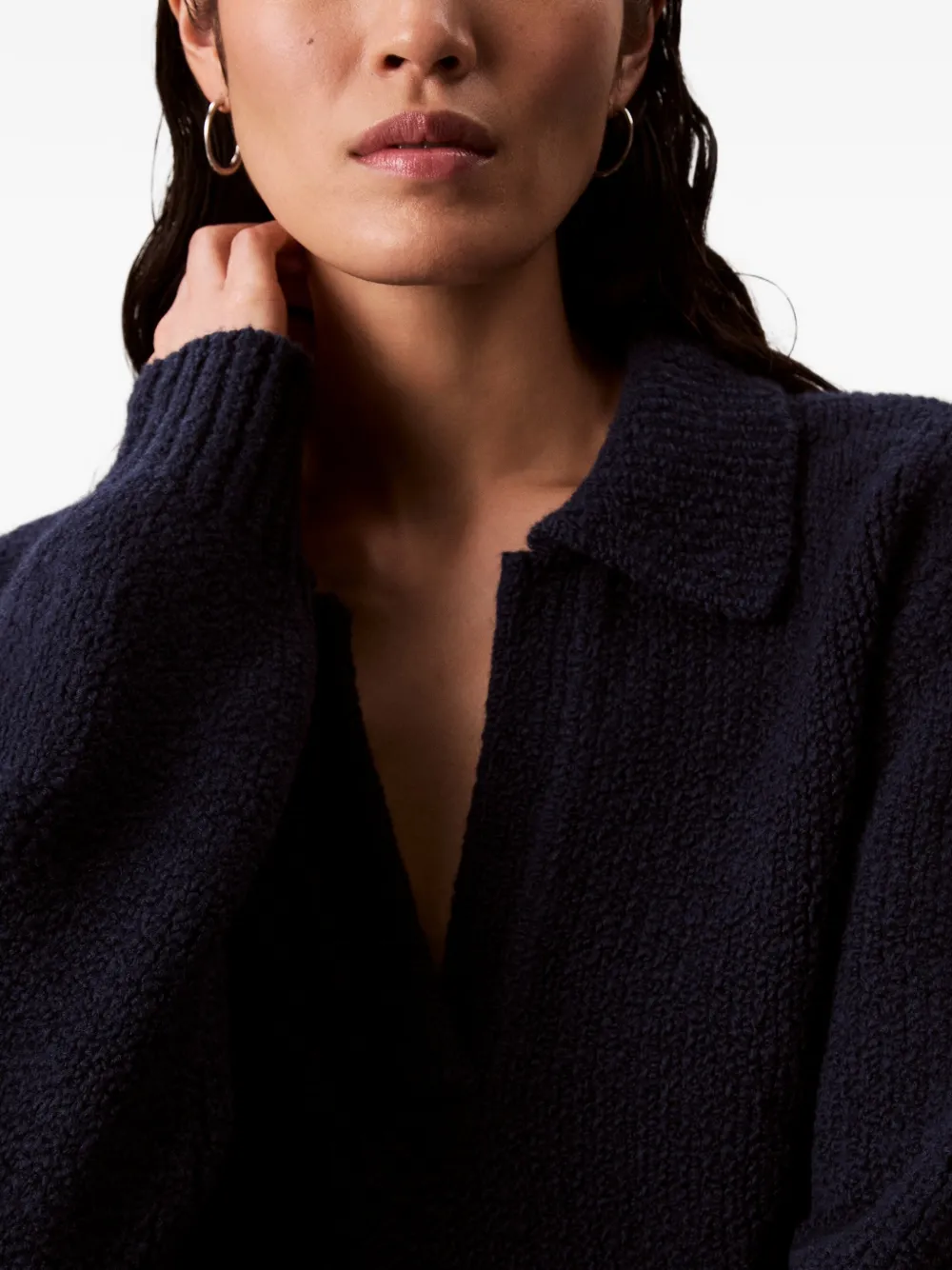 Calvin Klein V-neck Sweater In Blue