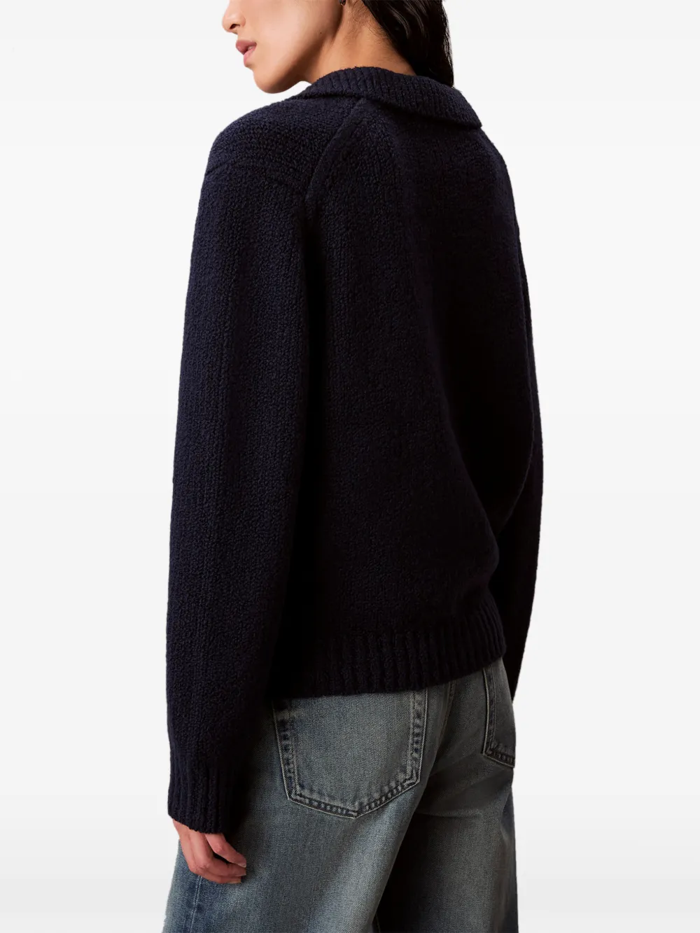 Calvin Klein V-neck Sweater In Blue