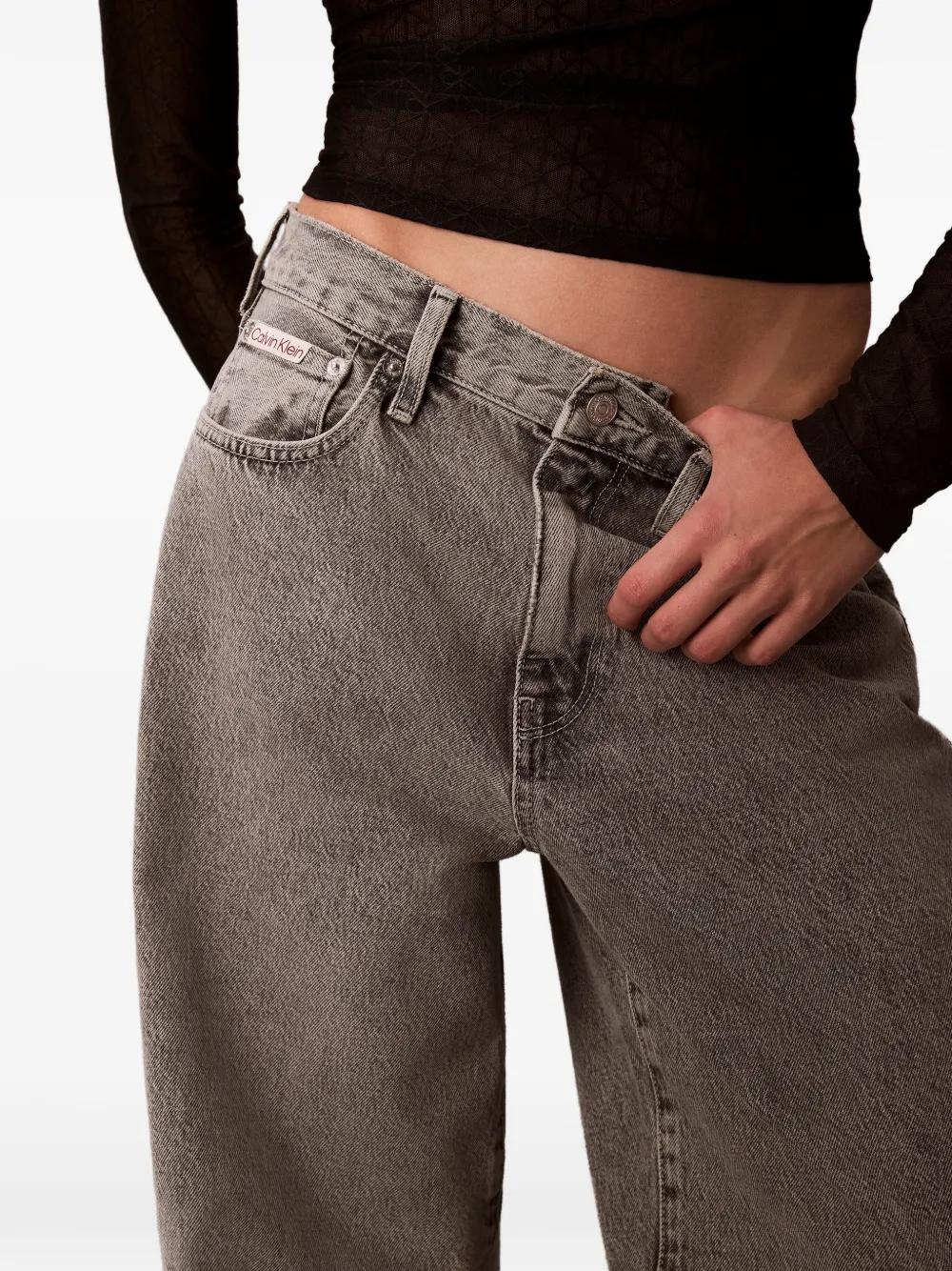 Calvin Klein Jeans met logopatch Grijs