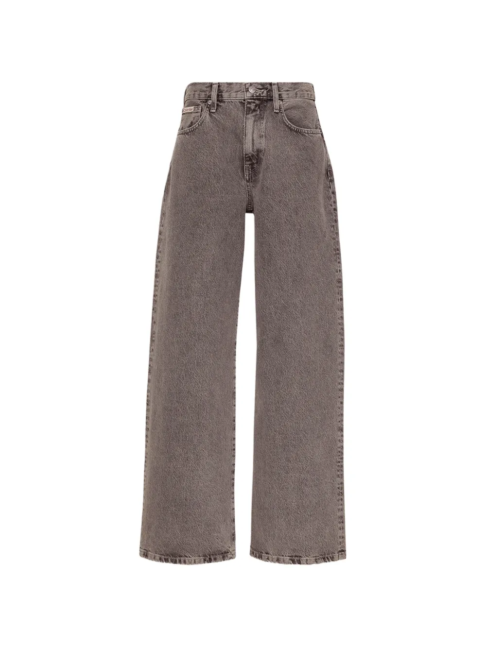 Calvin Klein Jeans a gamba ampia con applicazione - Grigio