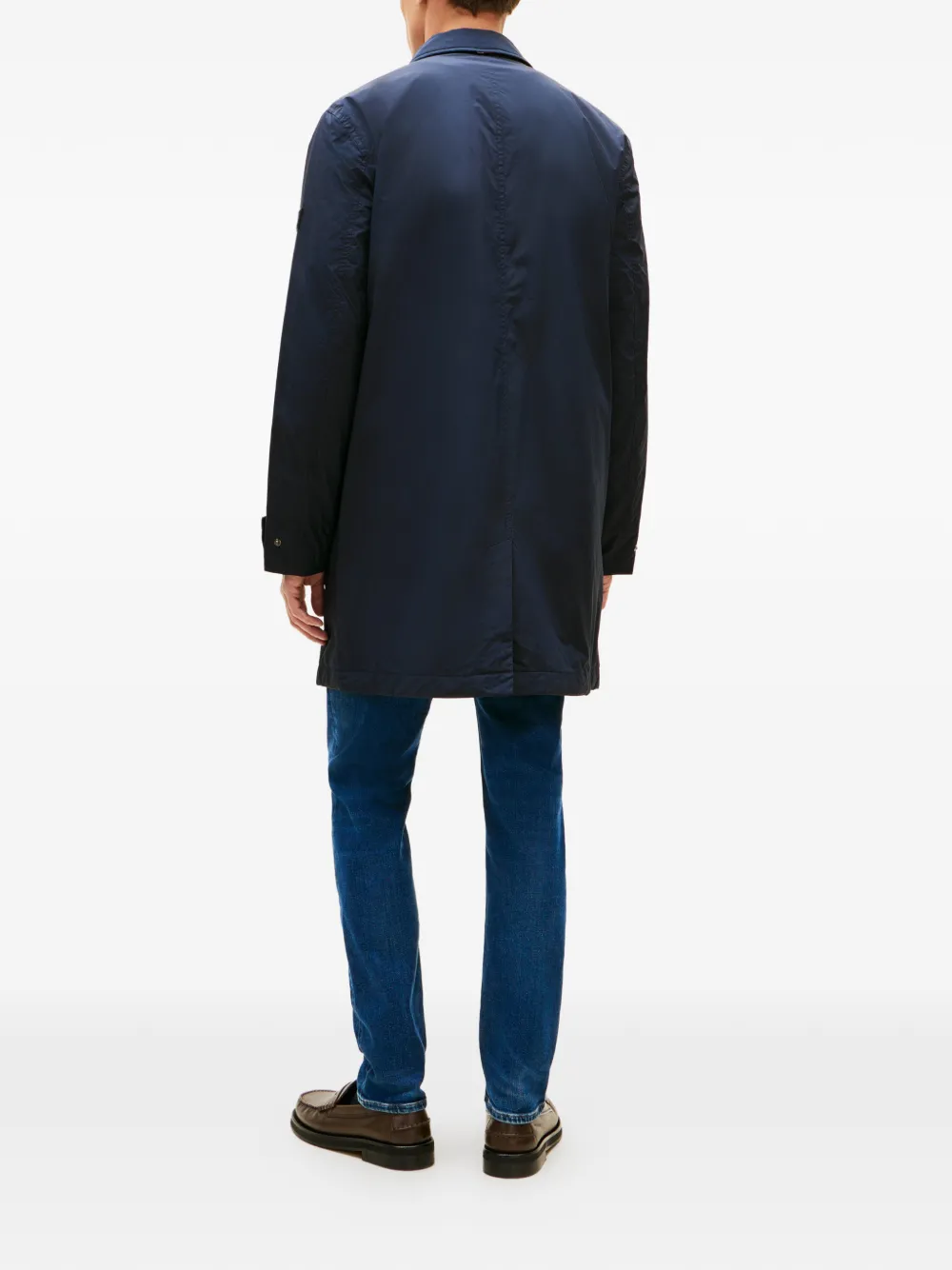  Tommy Hilfiger Concealed-fastening Collared Coat - Blue 