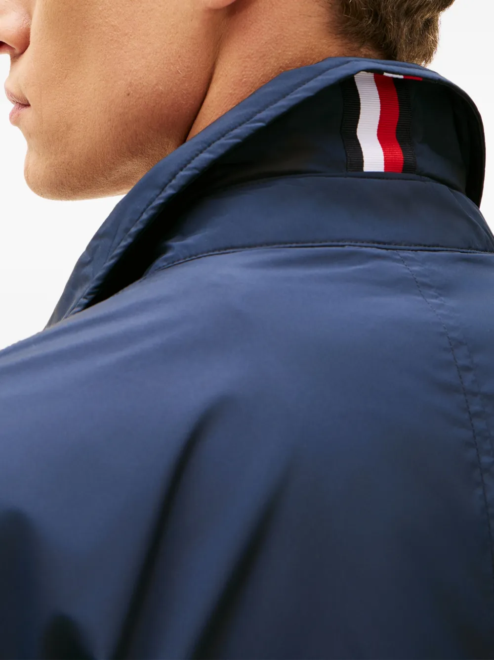 Tommy Hilfiger Jas met verborgen sluiting en kraag Blauw