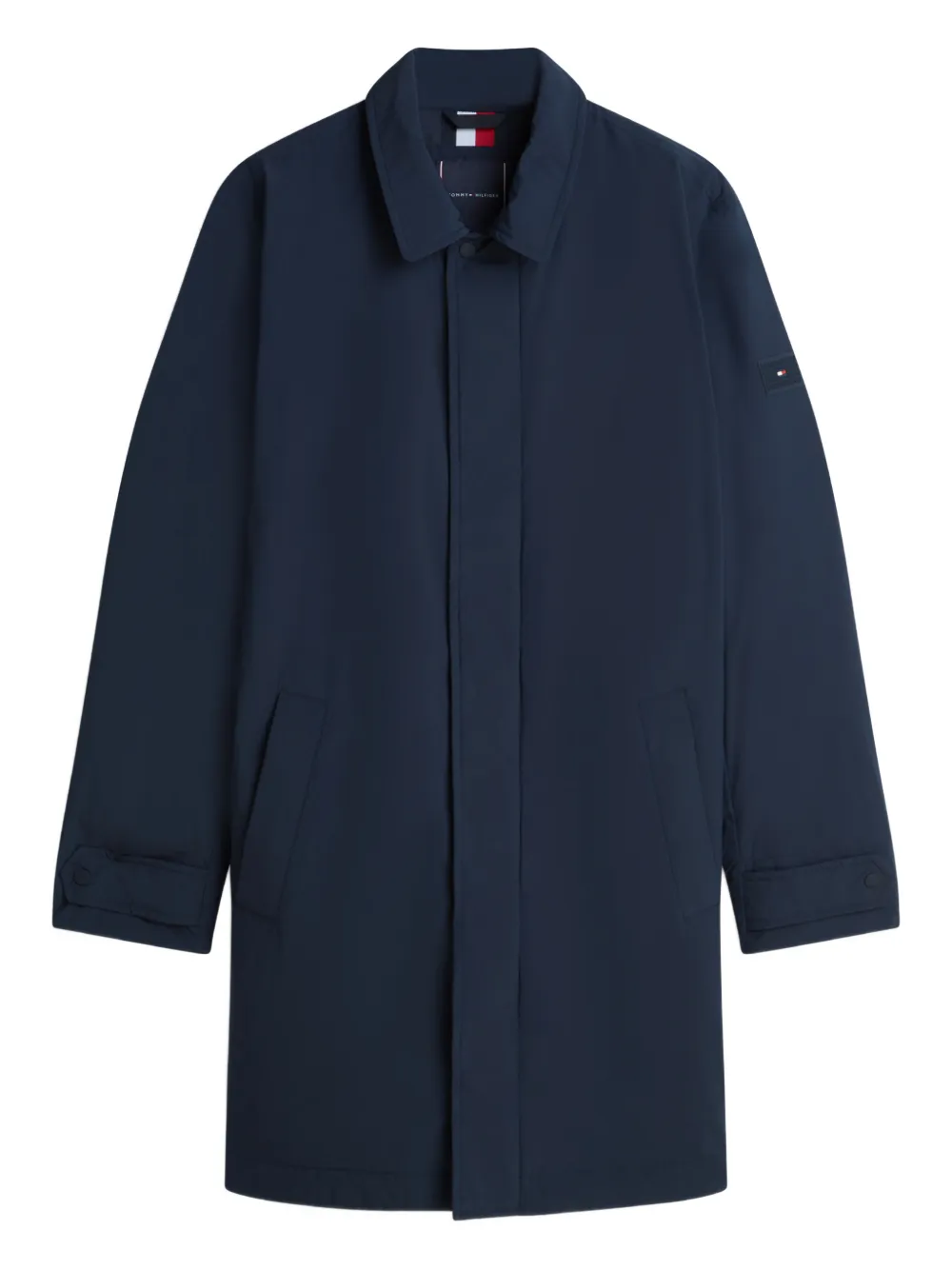 Tommy Hilfiger concealed-fastening collared coat | azul | Image 1