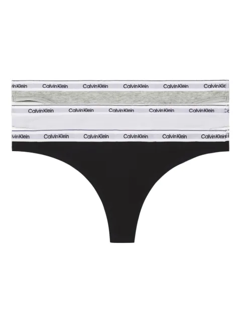 Calvin Klein logo waistband thong 3-pack