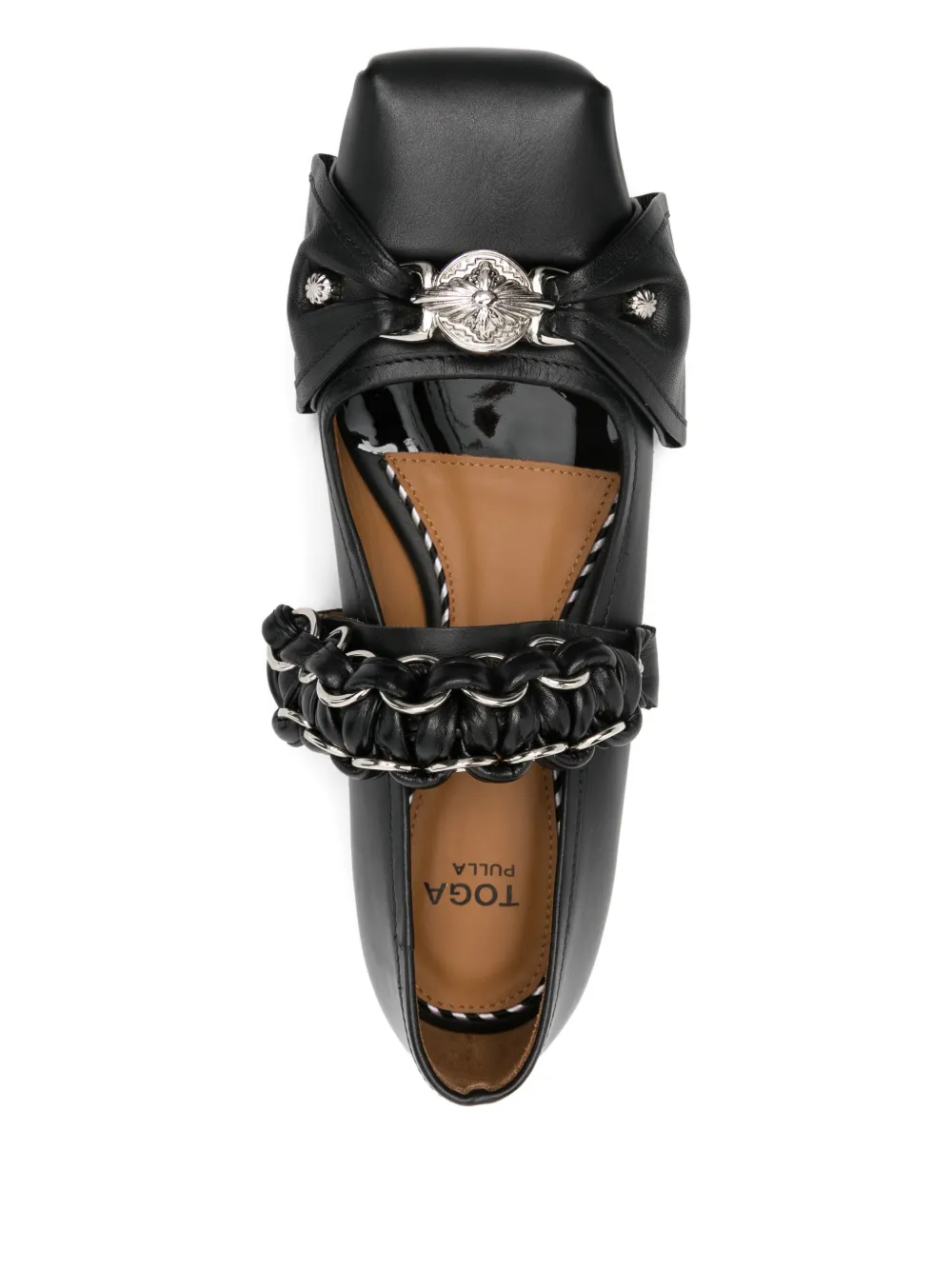 Toga Pulla Ballerina's verfraaid met ketting Zwart