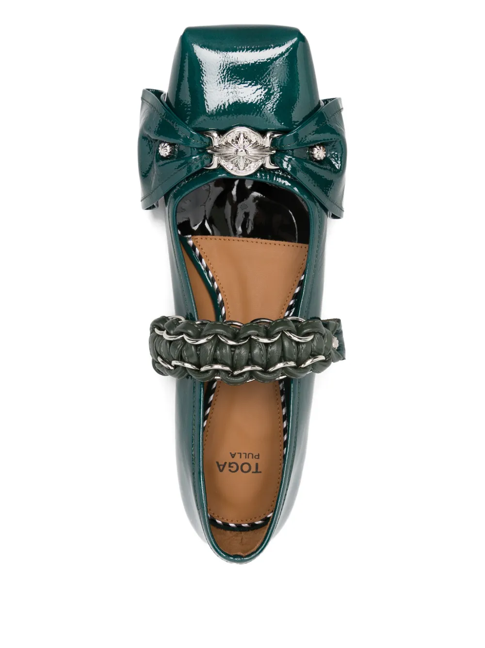 Toga Pulla Ballerina's verfraaid met strik Groen