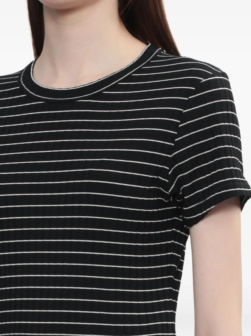 rag & bone Gestreept T-shirt Zwart