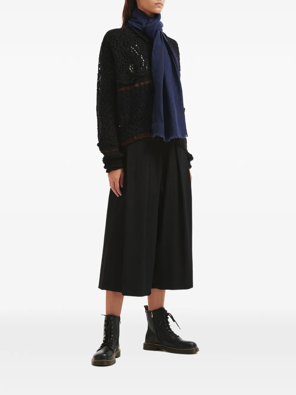 Y's Geruite sjaal Blauw