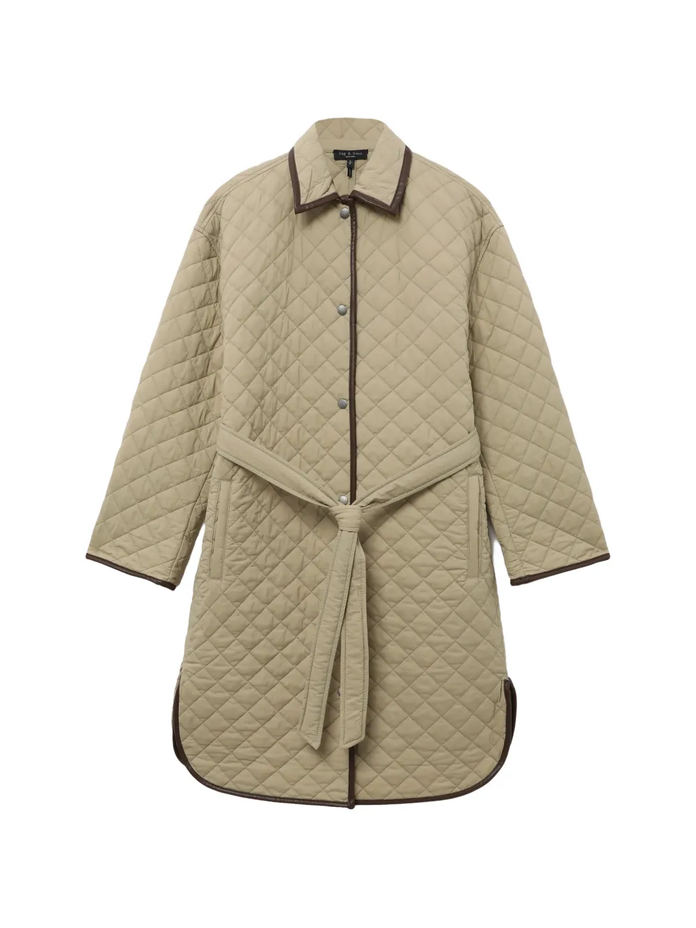 rag & bone quilted tie coat - Nude