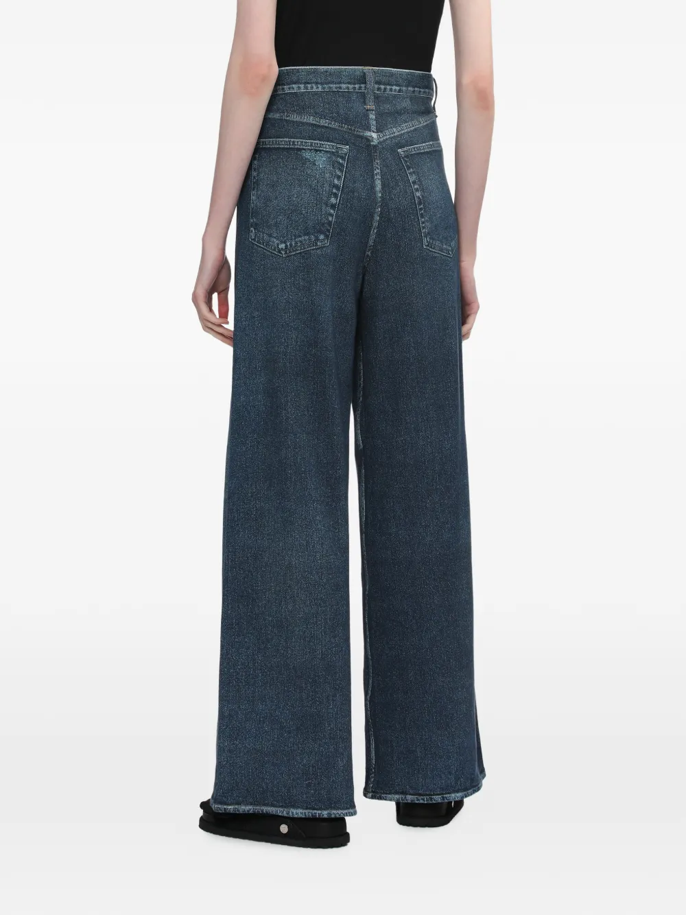 rag & bone Jeans met wijde pijpen Blauw