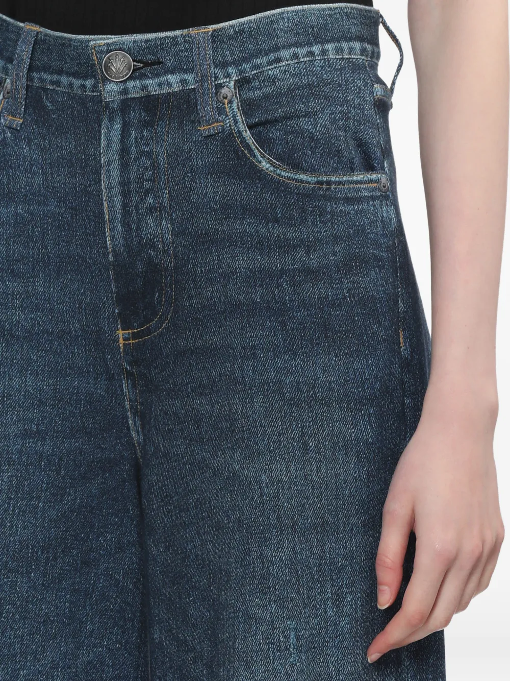 rag & bone Jeans met wijde pijpen Blauw