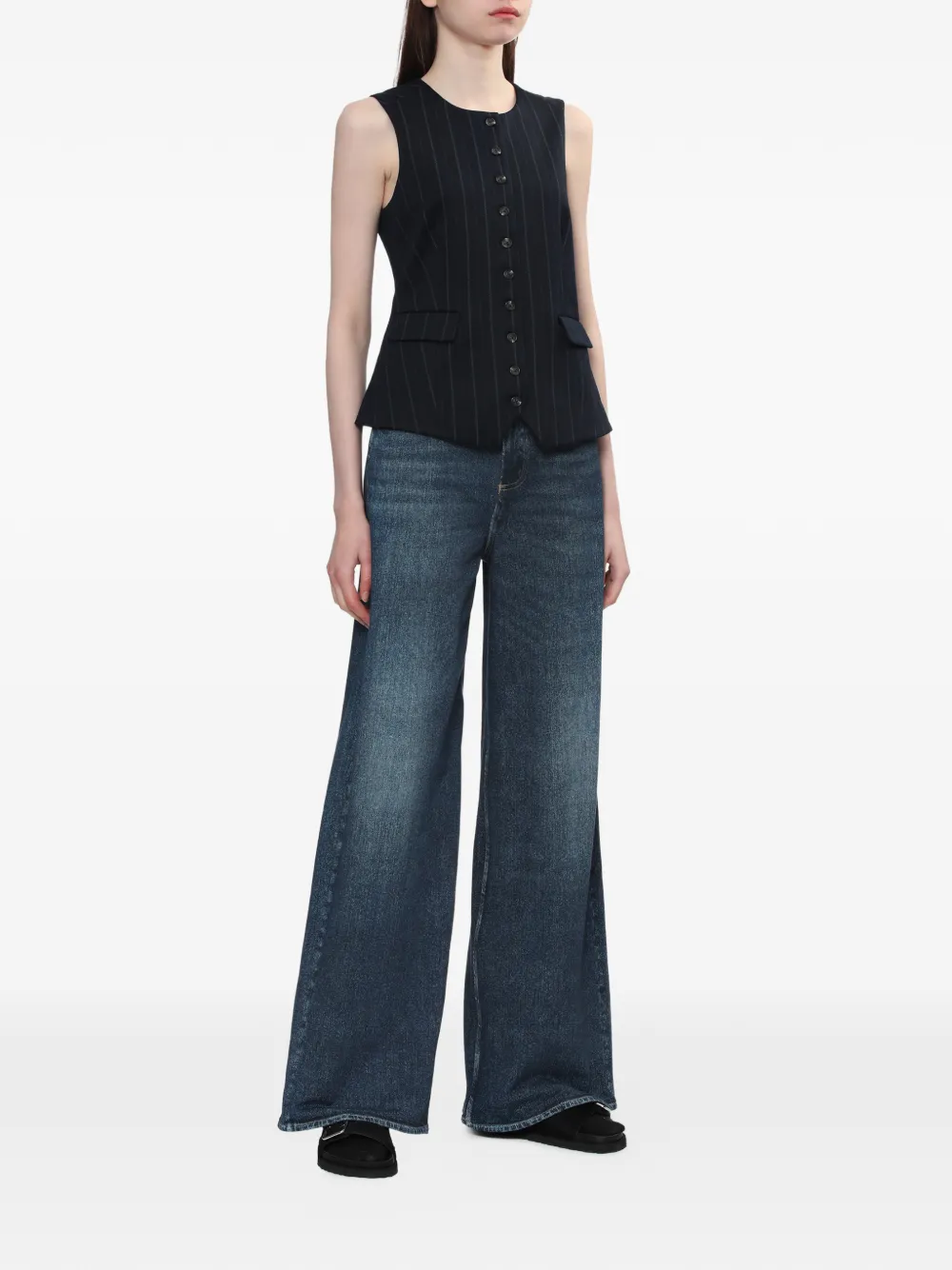Rag & bone wide-leg jeans - Blauw
