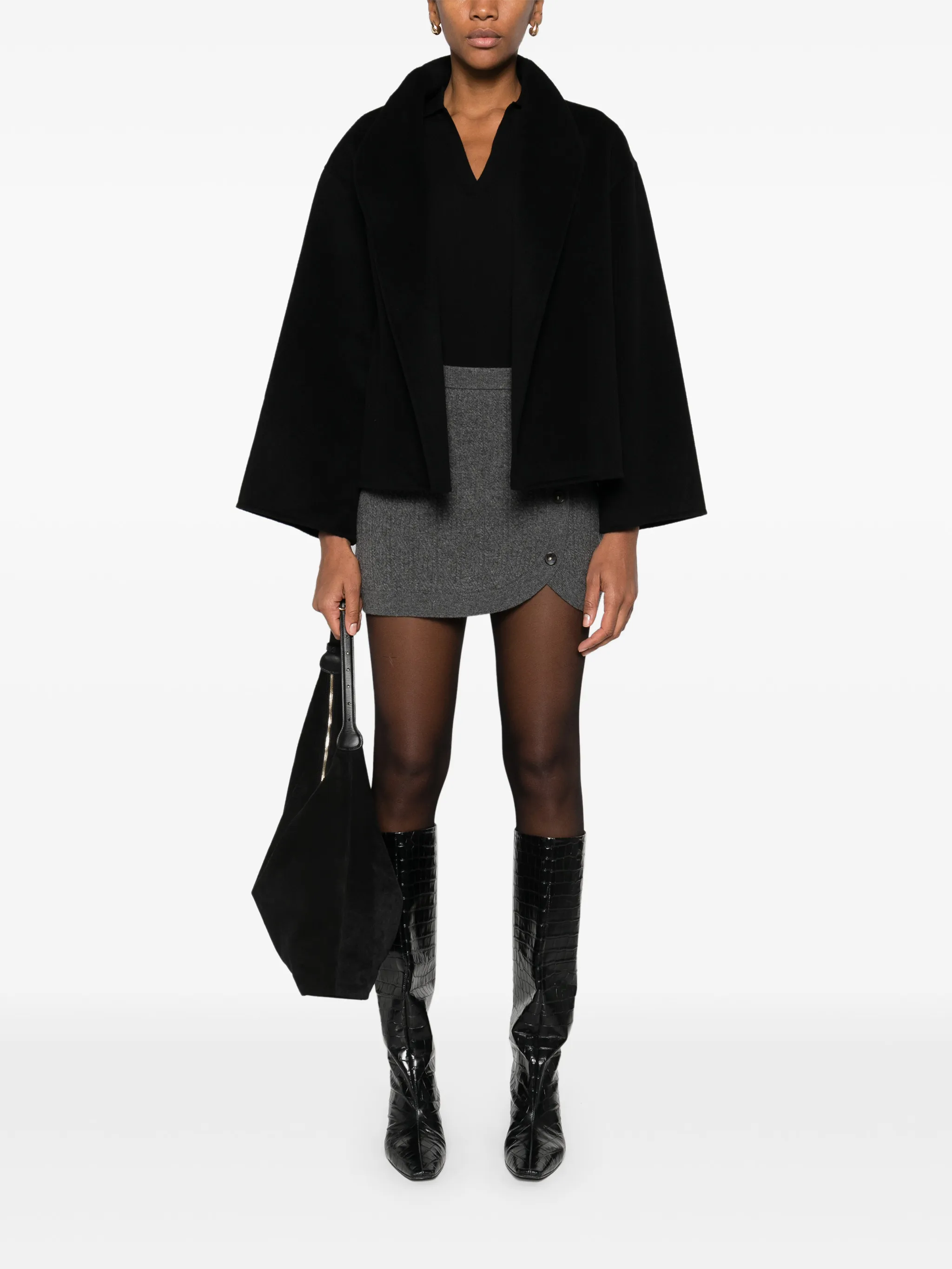 The Garment Como cable-knit mini skirt