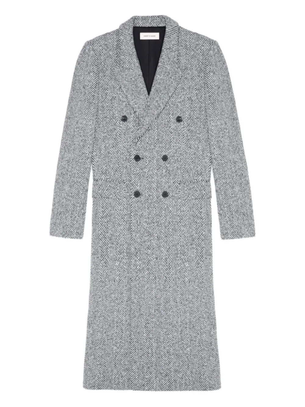 Ernest W. Baker double-breasted herringbone coat - Grigio