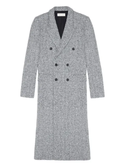 Ernest W. Baker double-breasted herringbone coat