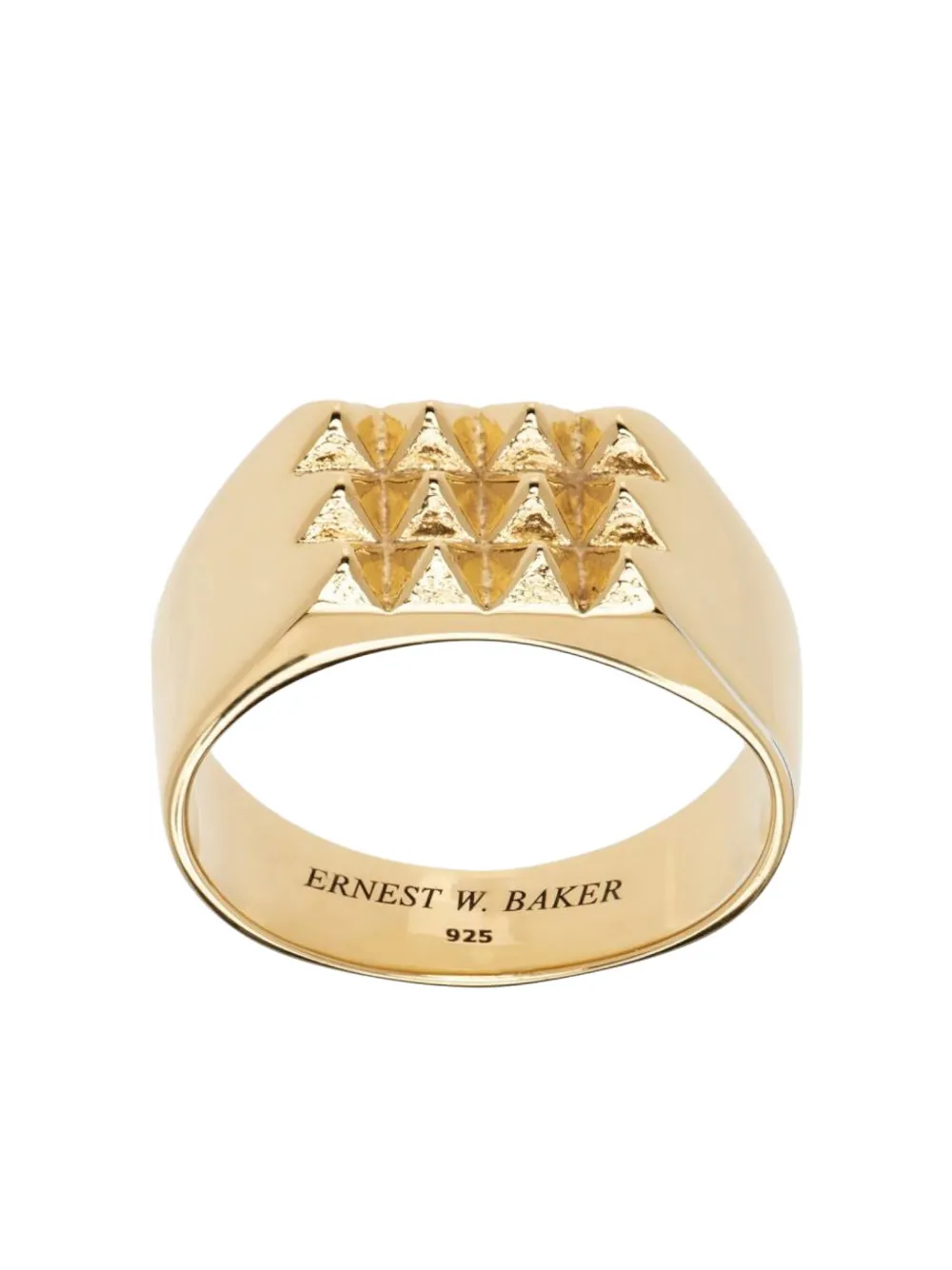 Ernest W. Baker triangle plated ring - Oro