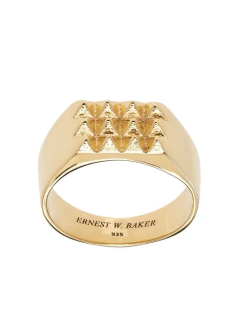 Ernest W. Baker triangle plated ring