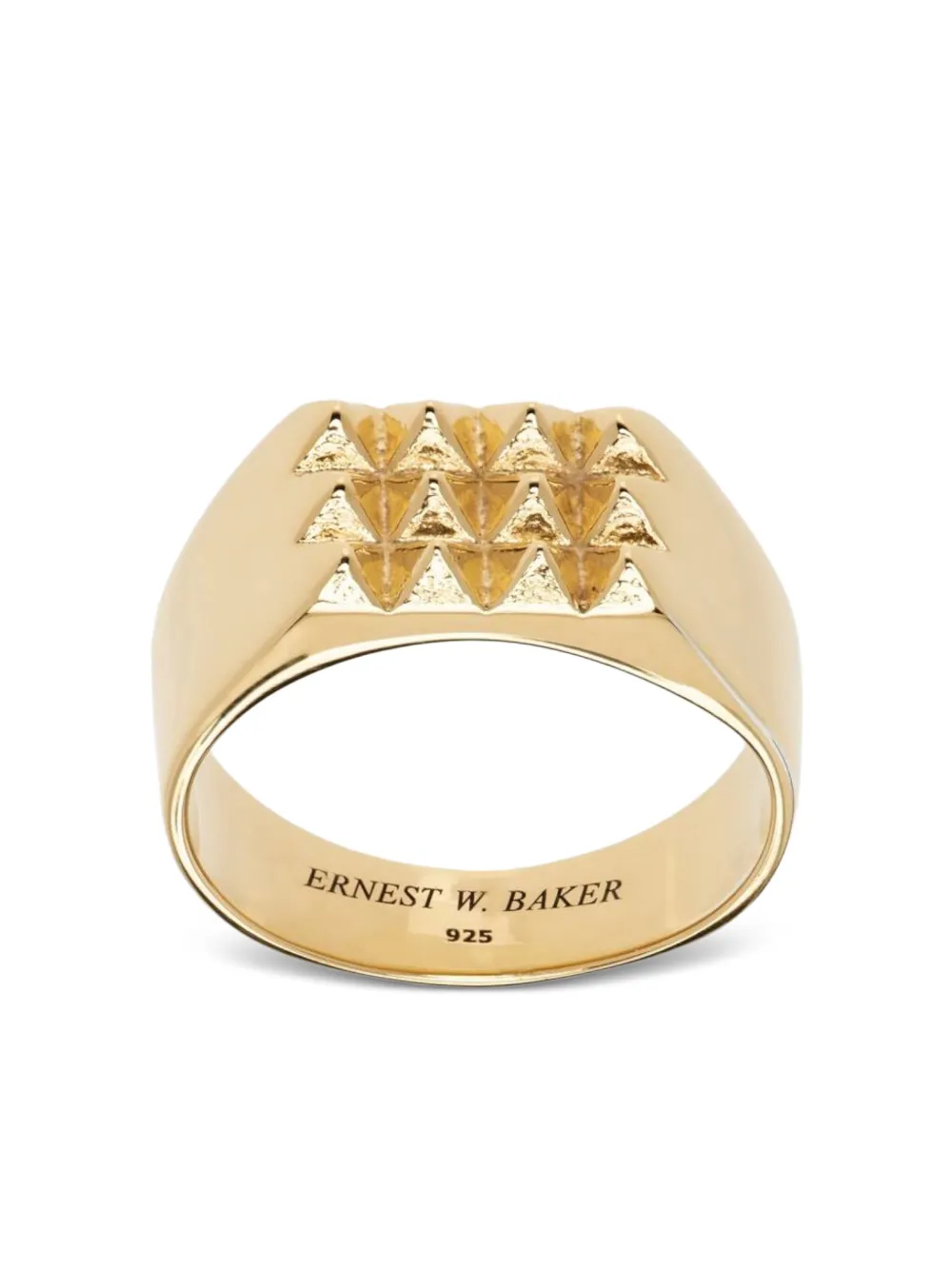 Ernest W. Baker triangle plated ring | Gold | Image 1