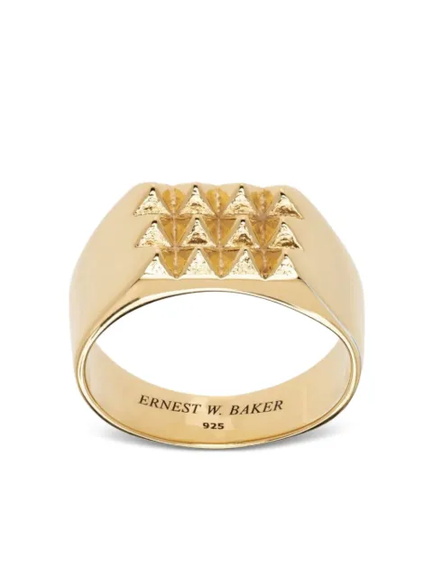Ernest W. Baker triangle plated ring