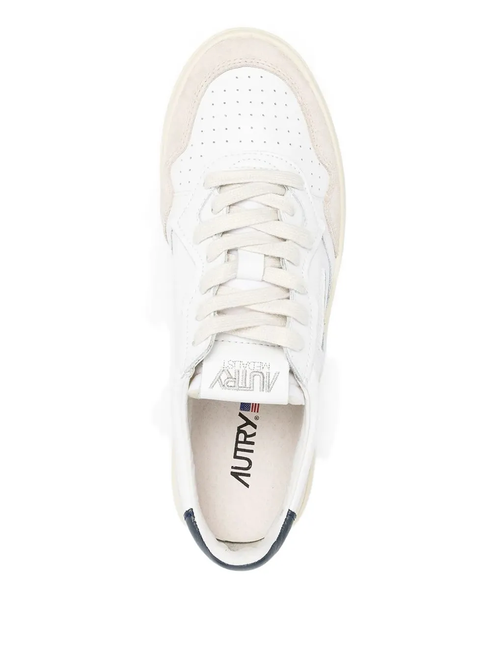 Autry Medalist perforated logo sneakers Wit